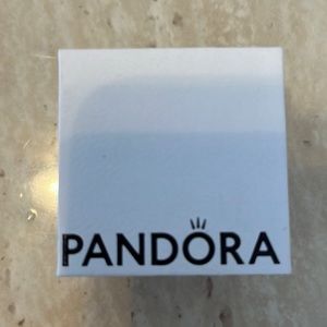 Pandora charm blue daisy with cubic zirconia center